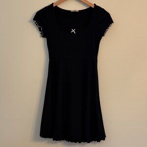 See You Monday Little Black Short Sleeve Dress